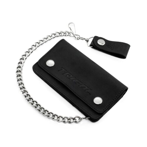 biker leather wallet with chain